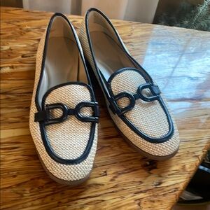 Women's Cream and Black Loafers
